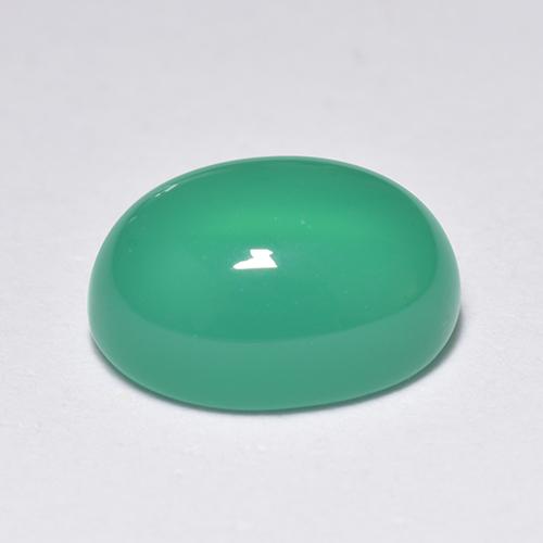 Ágata Verde médio Natural 1.42ct, Corte Oval, Transparente