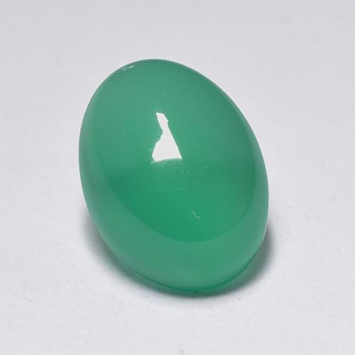 Ágata verde natural 1,48ct, corte oval, transparente