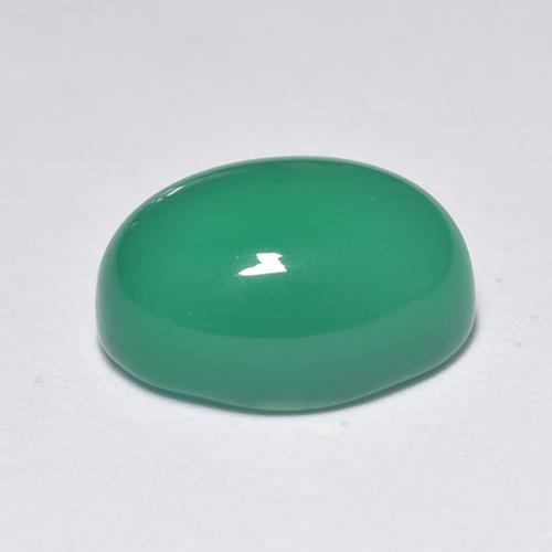 Ágata verde natural 1,48ct, corte oval, transparente