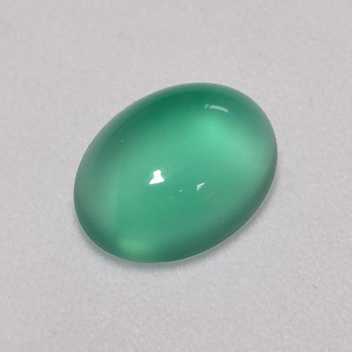 Ágata verde natural 1,43ct, corte oval, transparente