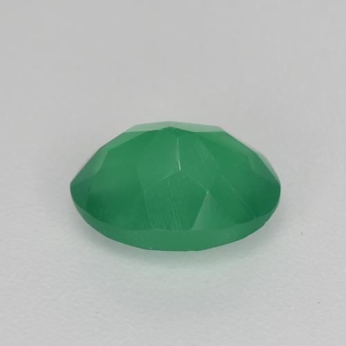 Ágata trevo verde Natural 1.08ct, Corte Oval, Translúcido