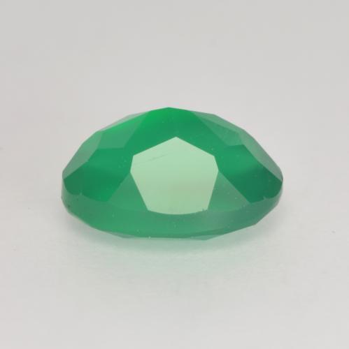 Ágata trevo verde Natural 1.15ct, Corte Oval, Translúcido