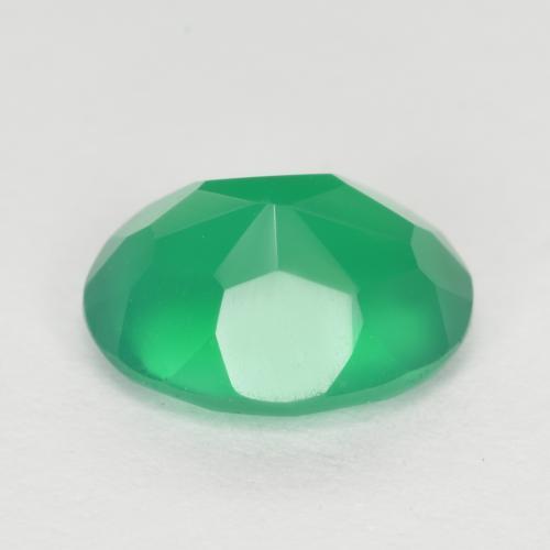 Ágata verde natural 1,15ct, corte oval, translúcido