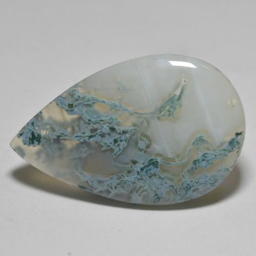 Ágata multicolorido natural 27,73ct, formato de pêra, translúcido