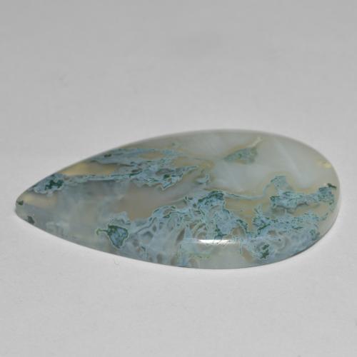 Ágata multicolorido natural 27,73ct, formato de pêra, translúcido