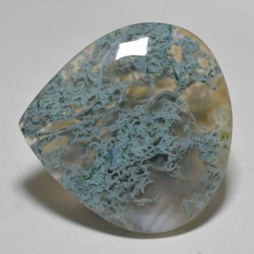 Ágata multicolorido natural 31,45ct, formato de pêra, translúcido