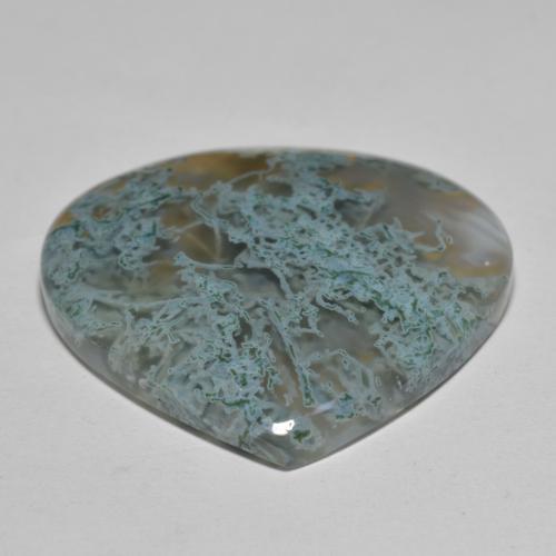 Ágata multicolorido natural 31,45ct, formato de pêra, translúcido