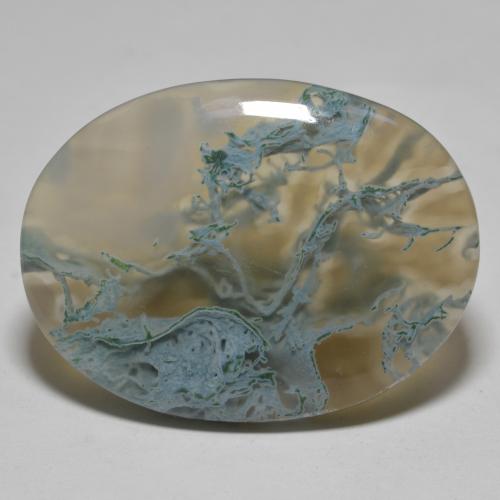 Ágata multicolorido natural 30,79ct, corte oval, translúcido