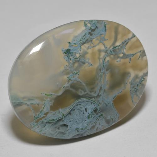 Ágata multicolorido natural 30,79ct, corte oval, translúcido