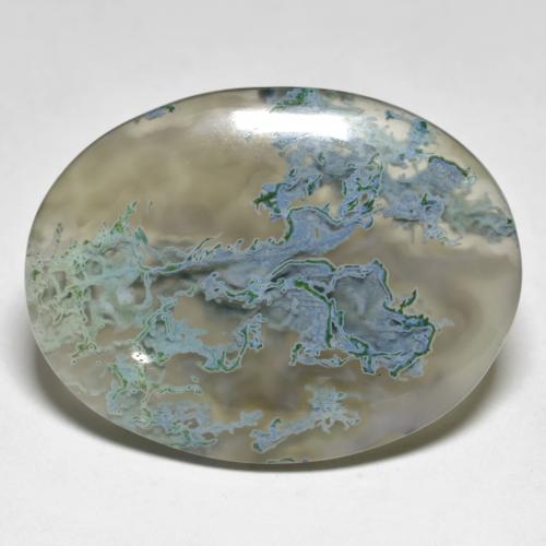 Ágata multicolorido natural 25,69ct, corte oval, translúcido
