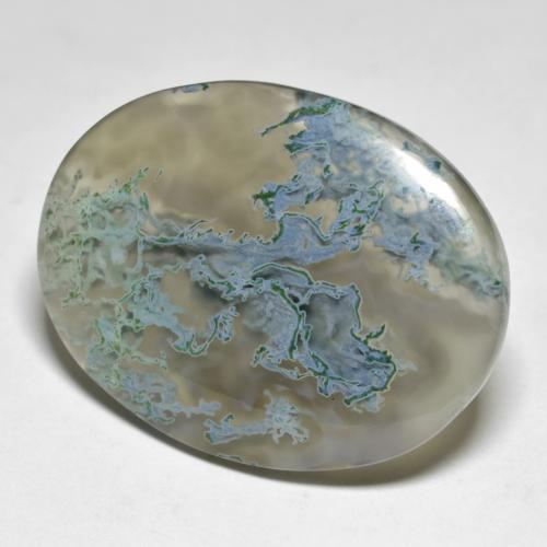 Ágata multicolorido natural 25,69ct, corte oval, translúcido