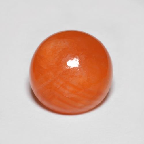 Ágata vermelho natural 1,70ct, corte redondo, translúcido