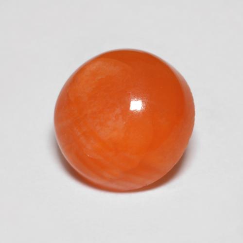 Ágata vermelho natural 1,70ct, corte redondo, translúcido