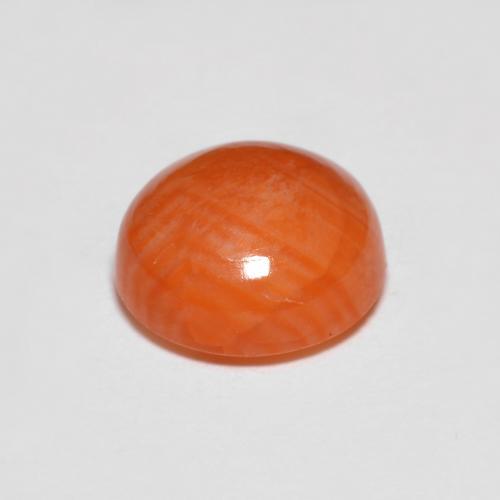 Ágata vermelho natural 1,70ct, corte redondo, translúcido