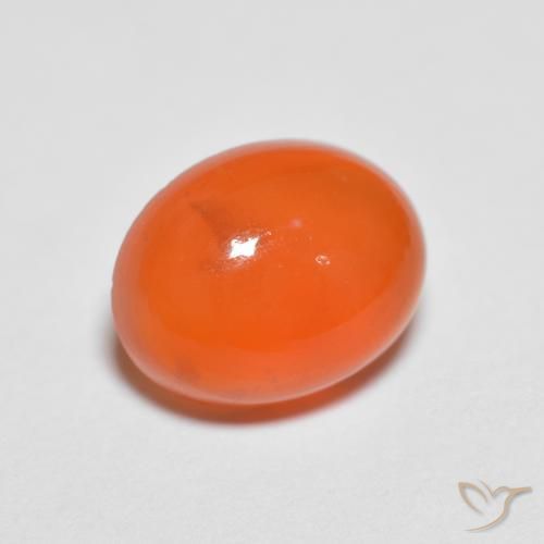 Ágata Laranja brilhante Natural 1.93ct, oval, Translúcido