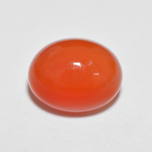 Ágata laranja natural 2,05ct, corte oval, translúcido