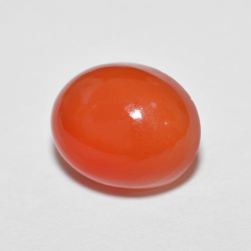 Ágata laranja natural 2,05ct, corte oval, translúcido