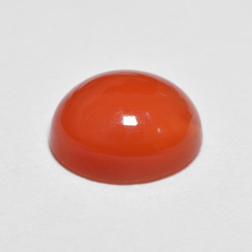 Ágata laranja natural 2,05ct, corte oval, translúcido