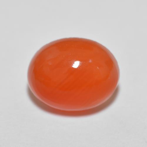 Ágata laranja natural 2,04ct, corte oval, translúcido