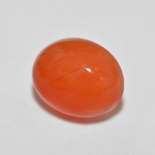 Ágata laranja natural 2,04ct, corte oval, translúcido