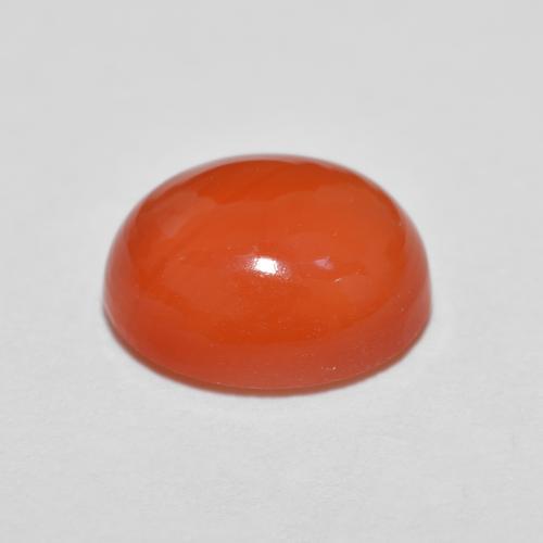 Ágata laranja natural 2,04ct, corte oval, translúcido