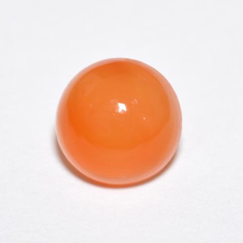 Ágata laranja natural 1,16ct, corte redondo, translúcido