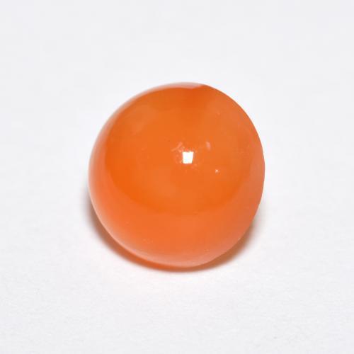 Ágata laranja natural 1,16ct, corte redondo, translúcido