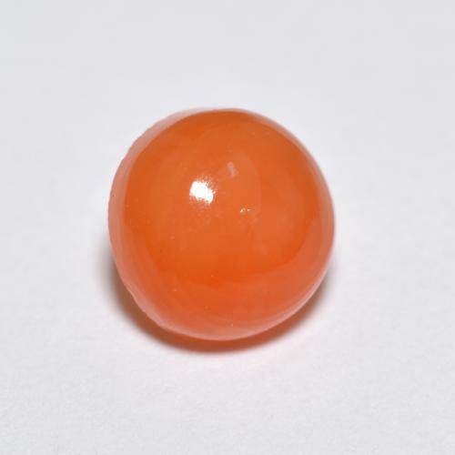 Ágata laranja natural 1,34ct, corte redondo, translúcido