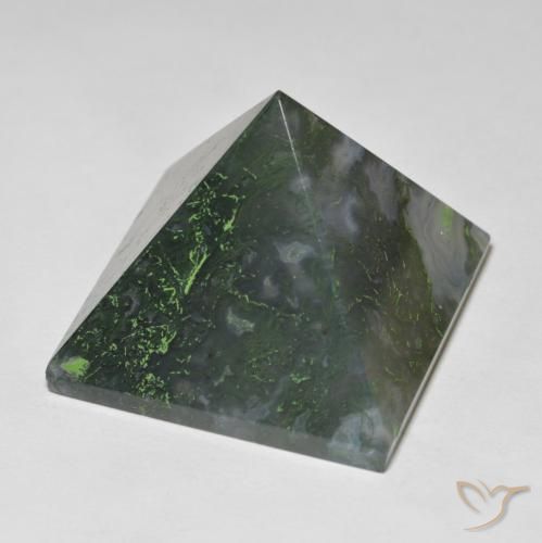 Ágata Verde médio Natural 98.71ct, Quadrado, Opaco