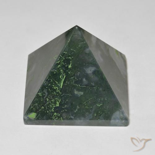 Ágata Verde médio Natural 98.71ct, Quadrado, Opaco