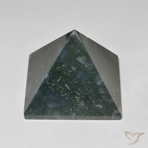 Ágata Verde médio Natural 89.63ct, Quadrado, Opaco