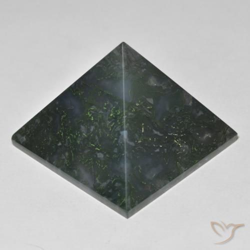 Ágata Verde médio Natural 89.63ct, Quadrado, Opaco