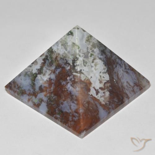 Ágata multicolorido natural 116,34ct, quadrado, opaco