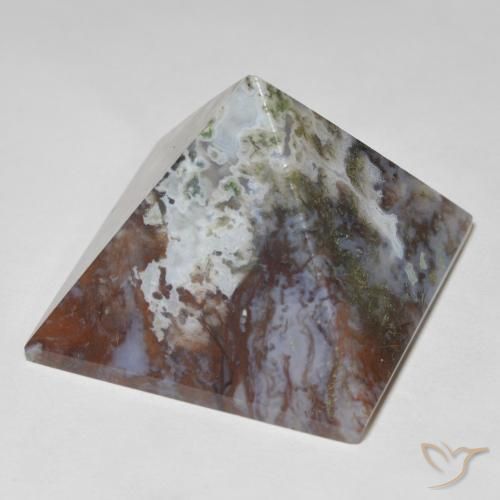 Ágata multicolorido natural 116,34ct, quadrado, opaco