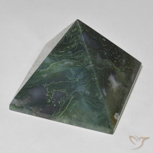 Ágata Verde médio Natural 118.72ct, Quadrado, Opaco
