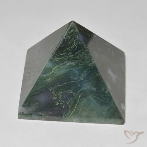 Ágata Verde médio Natural 118.72ct, Quadrado, Opaco