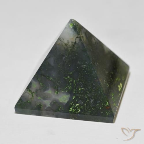 Ágata Verde médio Natural 97.43ct, Quadrado, Opaco