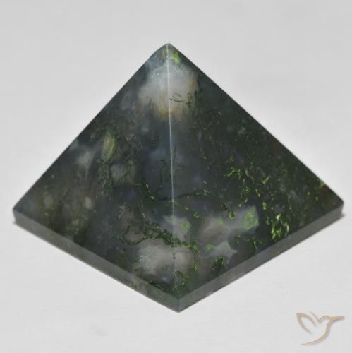 Ágata Verde médio Natural 97.43ct, Quadrado, Opaco