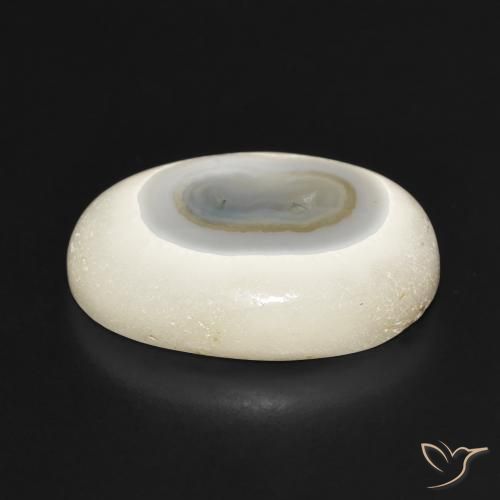 Ágata Branco multicor Natural 21.41ct, oval, Opaco