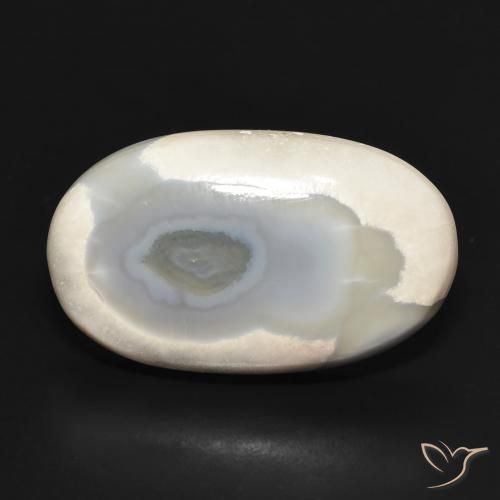 24.26ct Natural Branco multicor Ágata, oval, Opaco