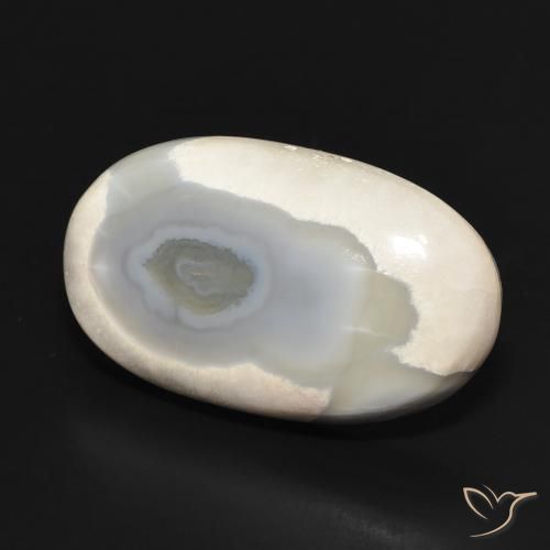 Ágata Branco multicor Natural 24.26ct, oval, Opaco