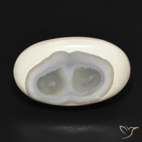 23.13ct Natural Branco multicor Ágata, oval, Opaco
