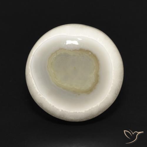 12.79ct Natural Branco multicor Ágata, Redondo, Opaco