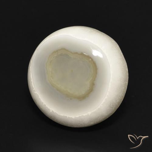 Ágata Branco multicor Natural 12.79ct, Redondo, Opaco