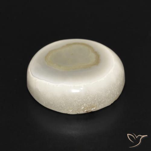 Ágata Branco multicor Natural 12.79ct, Redondo, Opaco
