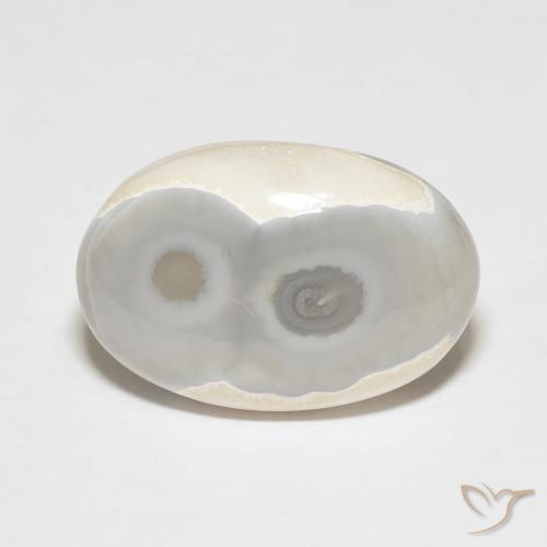 18.84ct Natural Branco multicor Ágata, oval, Opaco