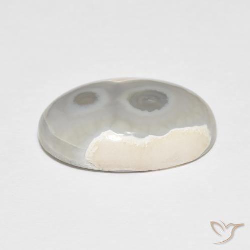 Ágata Branco multicor Natural 18.84ct, oval, Opaco