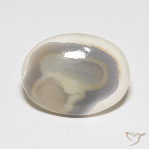 13.26ct Natural Branco multicor Ágata, oval, Opaco
