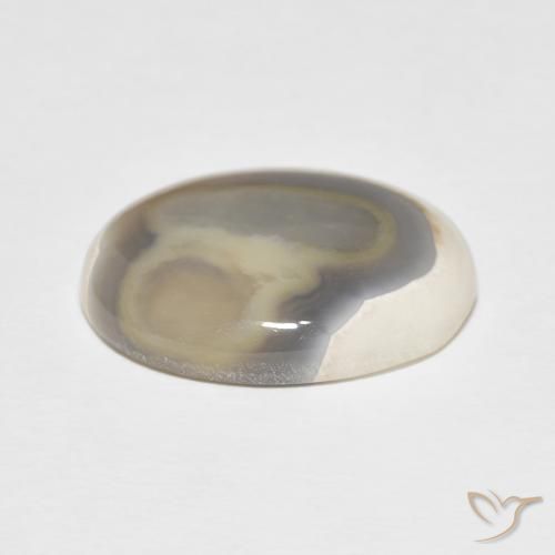 Ágata Branco multicor Natural 13.26ct, oval, Opaco