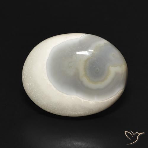 14.96ct Natural Branco multicor Ágata, oval, Opaco